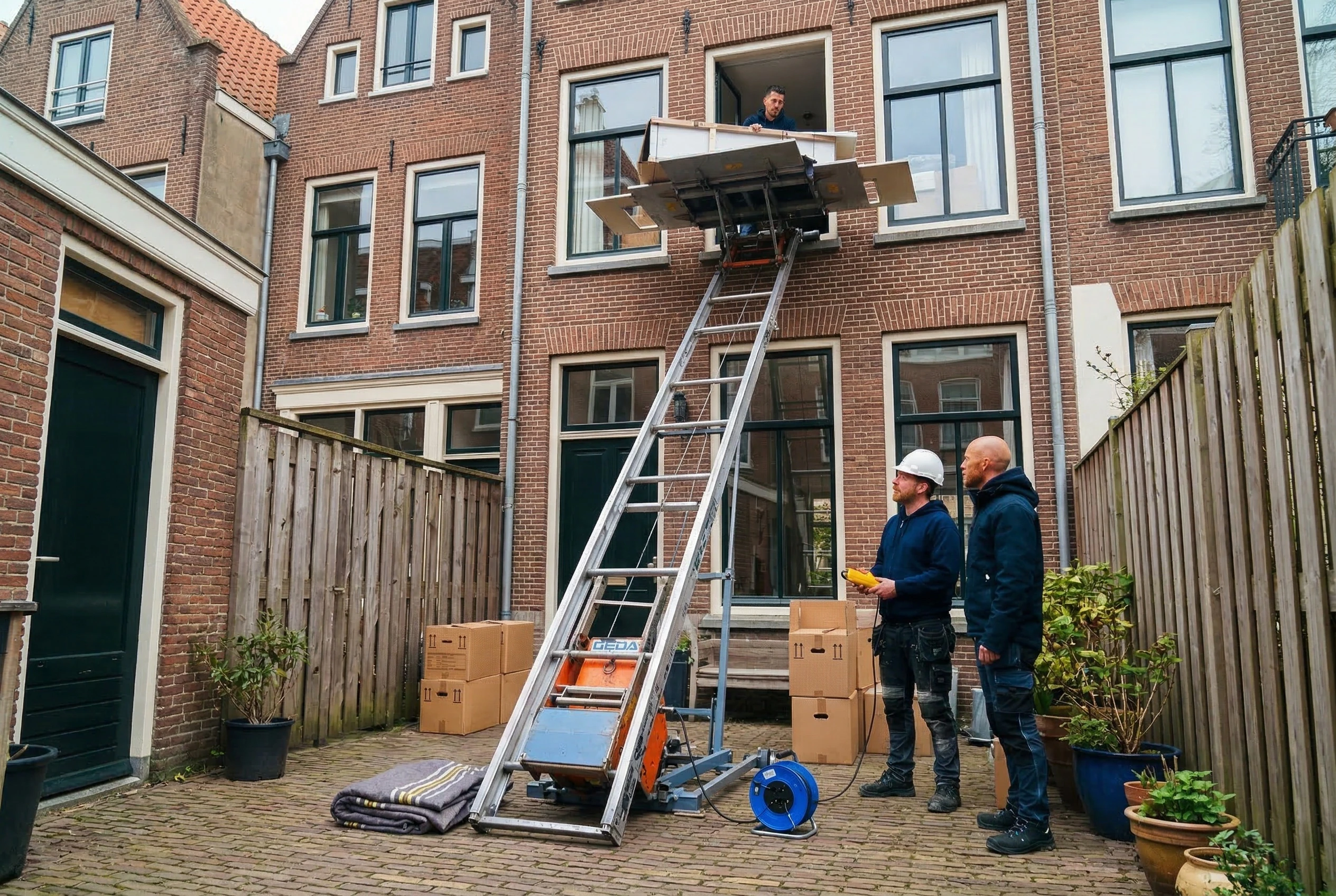 Gedalift in gebruik bij woning in Zoetermeer
