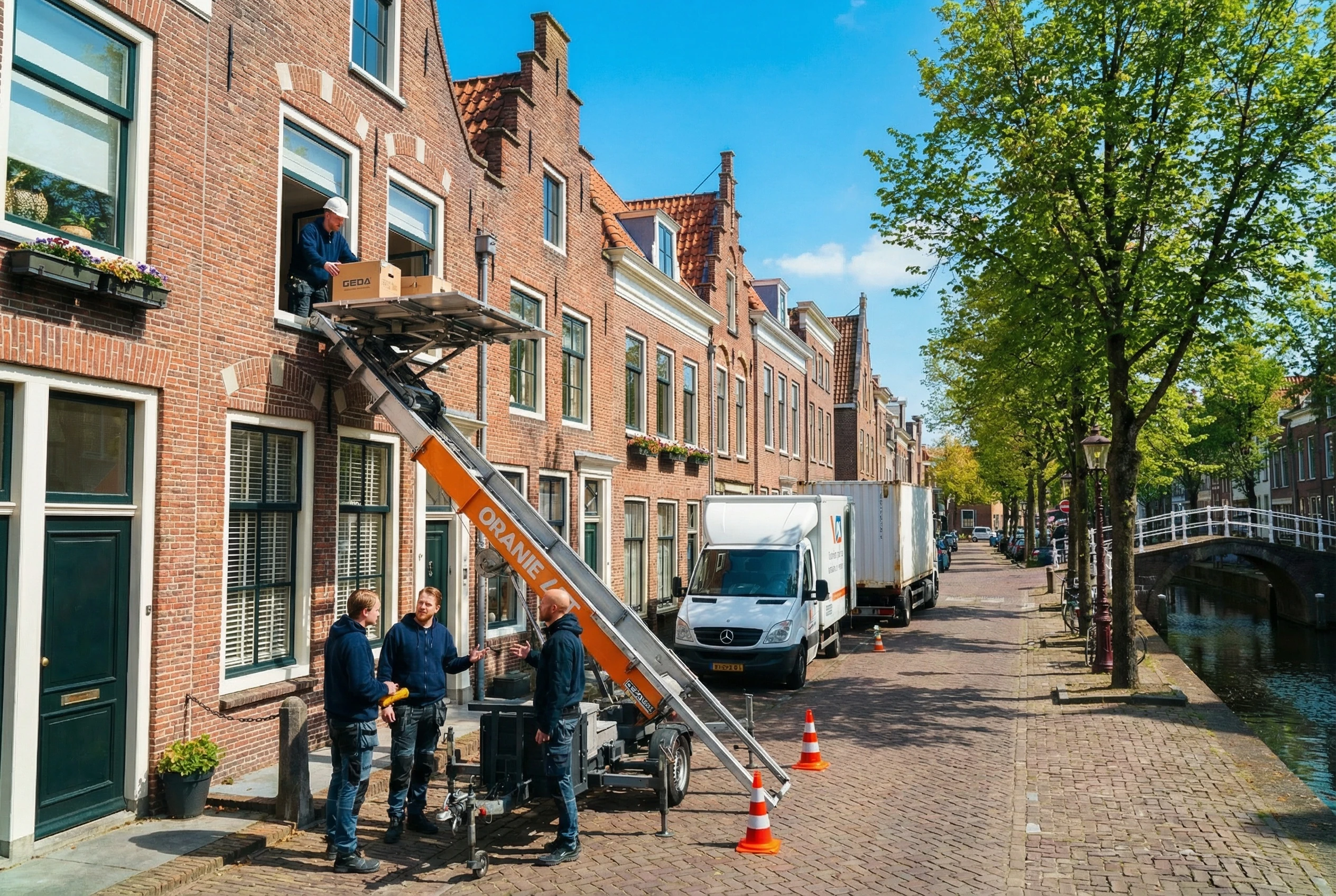 Aanhangerlift bij woning in Zoetermeer